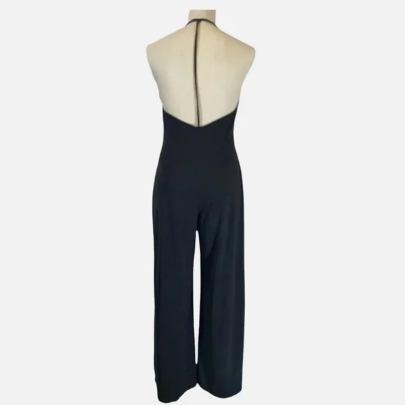 Y2K Victoria Secret T Back Jumpsuit Black Medium - Picture 3 of 6